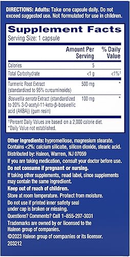 Vista 15 de Voltaren Suplemento dietético de comodidad y movimiento articular de Voltaren, con boswellia y cúrcuma para apoyo articular, movimiento