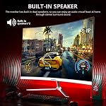 Gawfolk 24.5 Inch Gaming Curved Monitor Haut-parleurs intégrés, 3000R 120Hz blanc PC Écran complet HD 1080P, HDMI 2.0, VGA, Compatible avec le montage mural 75 * 75mm