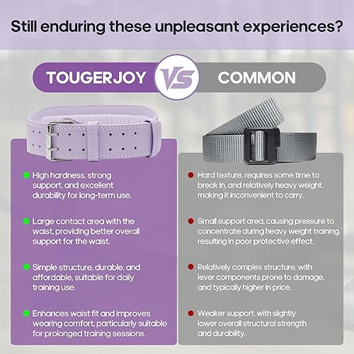 Miniatura 7 de Cinturón de cuero para levantamiento de pesas para mujeres y niñas, cinturón de soporte lumbar acolchado de 4 pulgadas para entrenamiento de