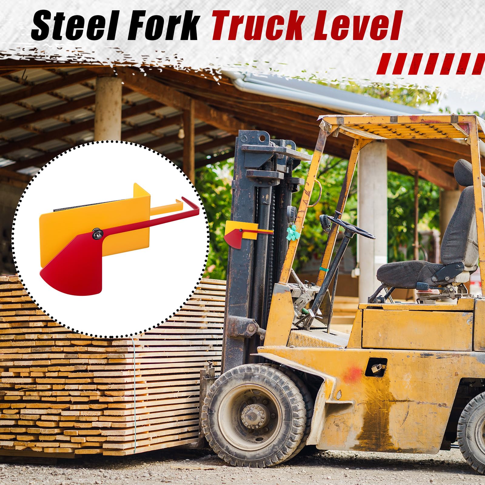 Forklift Fork Level Indicator - Steel Mast Attachment -3