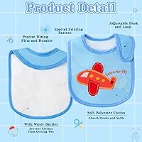 Vista 3 de BWkoss 10 baberos impermeables unisex para bebés recién nacidos, regalos de cumpleaños para babear, alimentar, comer dentición, 6-12 meses
