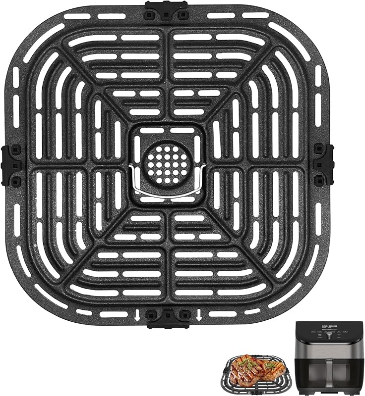 GWY Air Fryer Accessories for Instant Vortex Plus 6QT instant pot vortex plus 6QT Clear Cook Air Fryer, Original Air Fryer Replacement Tray Grill Pan Plate Crisper Plate Rack Parts