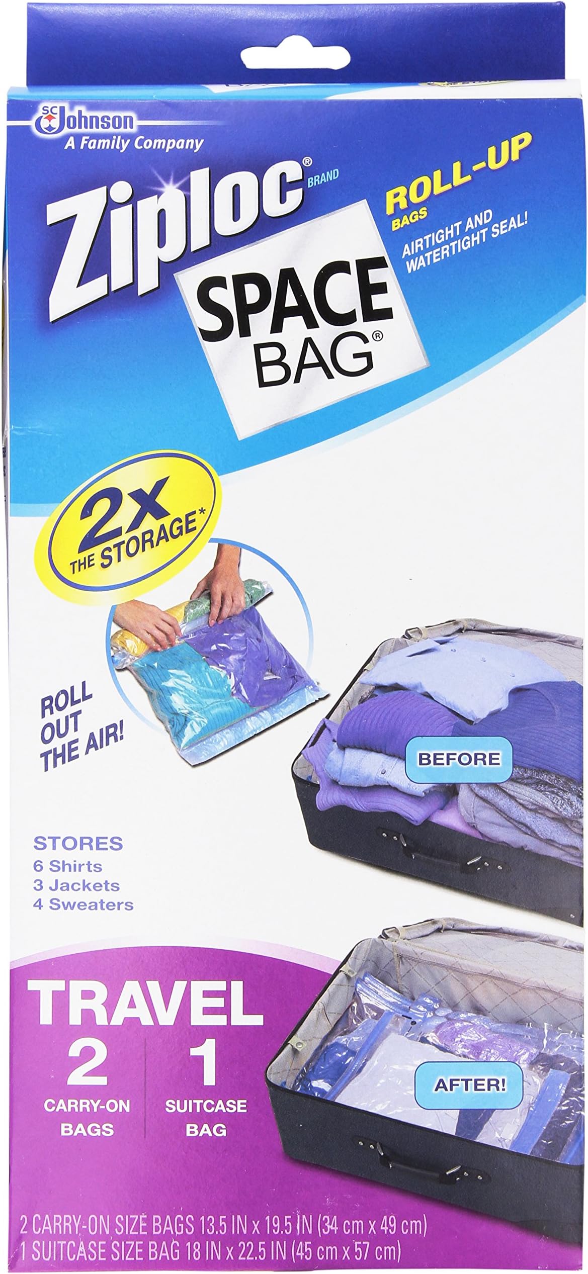 ZIPLOC® SPACE BAG 2CO/1SC (RATIONALIZED EFFECTIVE 3/1/15)