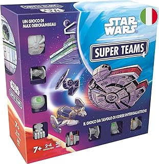 Comprar Asmodee Star Wars Super Teams, Juego de Mesa de Carreras espaciales para 2-4 Jugadores a Partir de 7 años, Juego de Cartas en Miniatura, 30 Minutos
