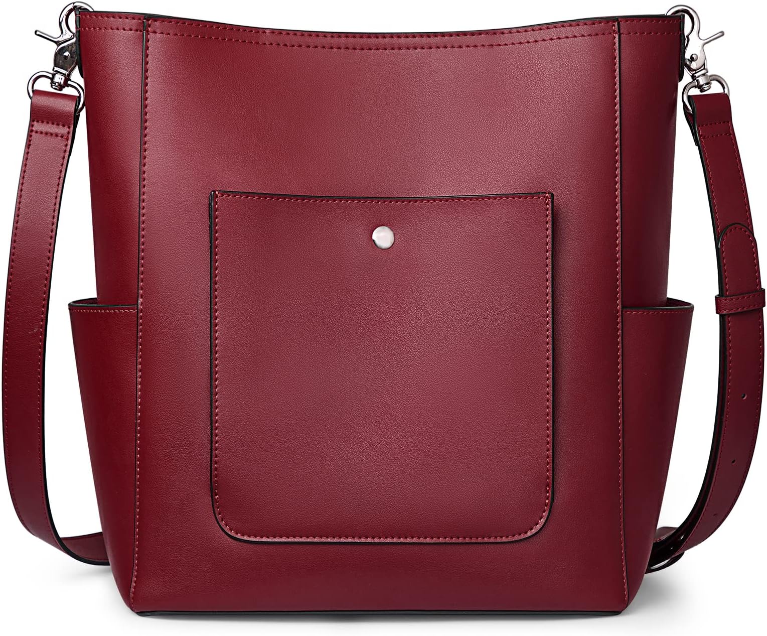 S-ZONEGenuine Leather Handbags Purses for Women with Inner Pouch Tote Bag Bucket Bags Crossbody Hobo Work Travel