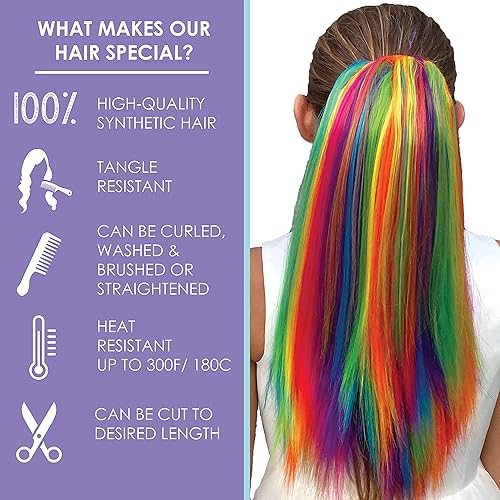 Miniatura 4 de Extensiones de cabello de cola de caballo de fibra sintética de lujo, resistentes al calor y a los enredos, extensiones de cabello de colores para