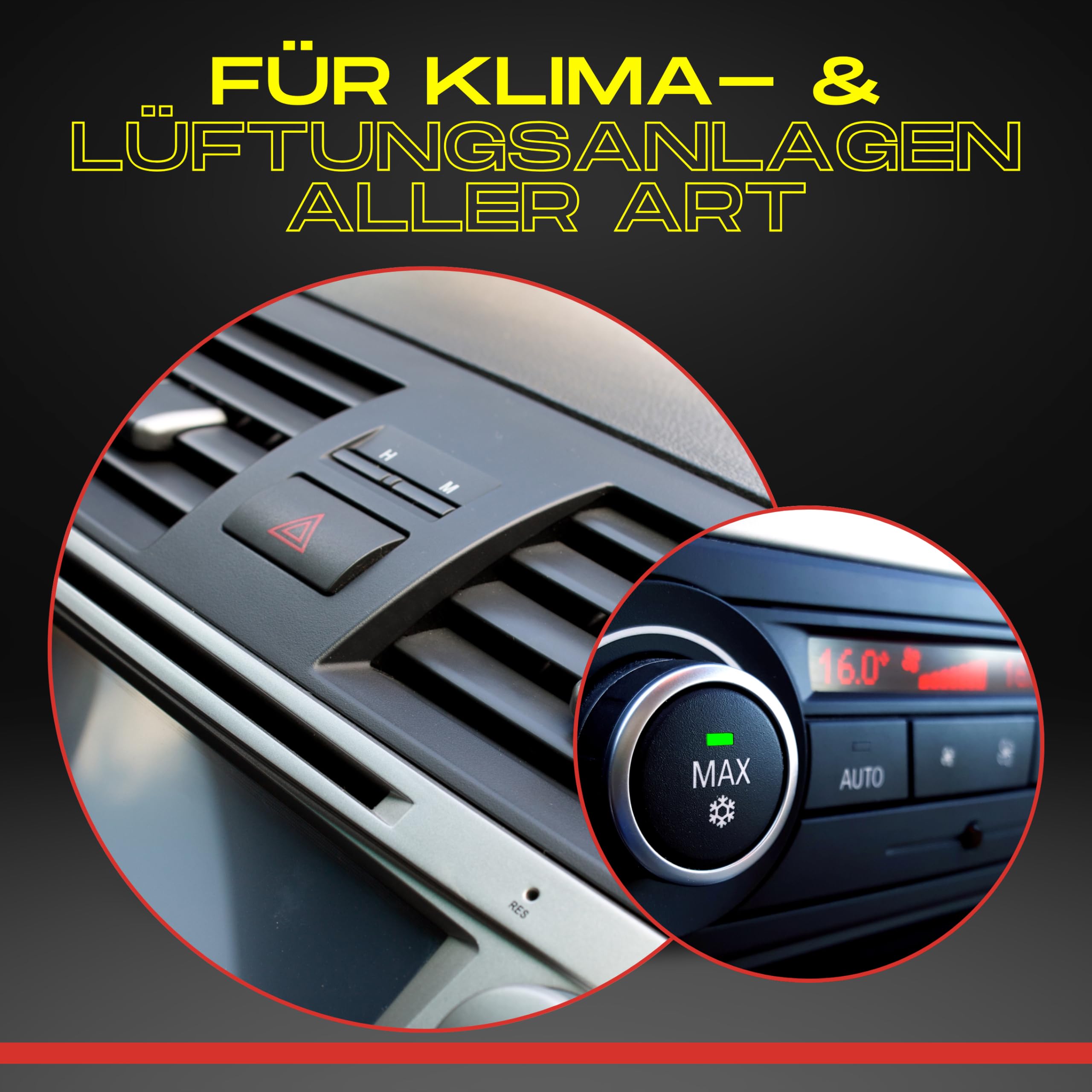 ABACUS® Klimaanlagen Desinfektion, Klimaanlagenreiniger Auto, Klimaanlagen-Desinfektion Auto, Klimadesinfektion, Desinfektion und Reinigung für Klimaanlagen, Klimaanlagen Desinfektion 2x 200ml (7301)