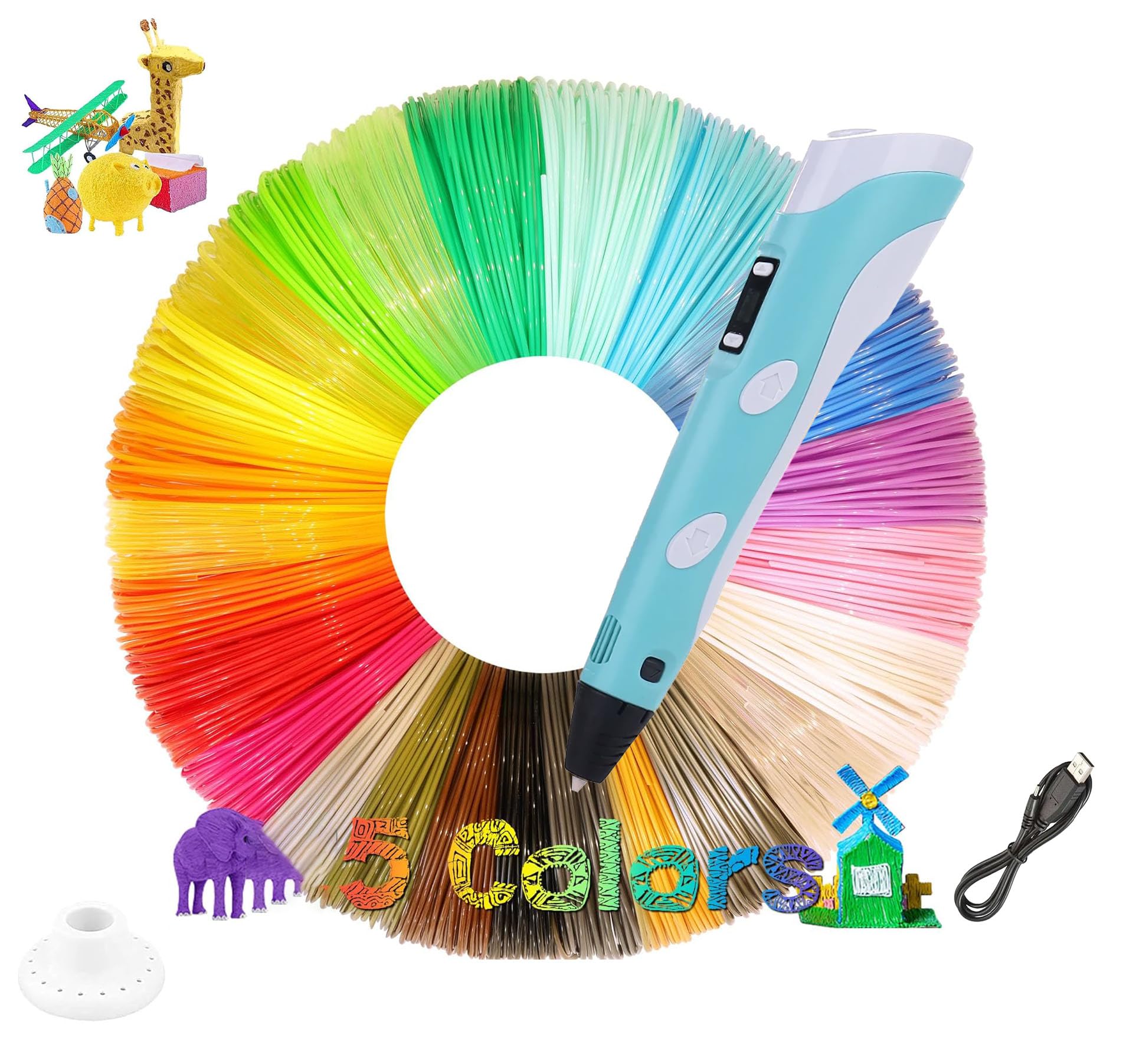 Magicwand 3D Pen with LCD Display【10 Metres Each 5 Filaments Extra & 3 Metres Each 3 Filaments】 【with USB】【Pack of 1】… (B0D4J47M6B) Amazon Price History, Amazon Price Tracker