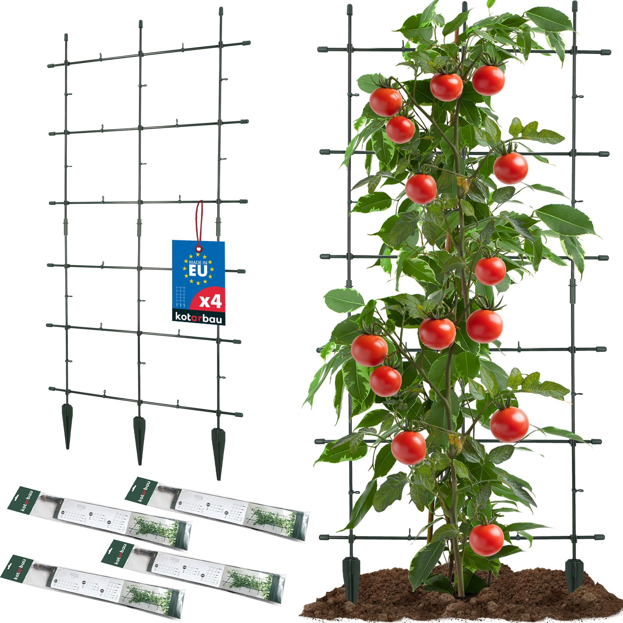 KOTARBAU® Traliccio per Rampicanti da Esterno, Tutori Pomodori 60 x 120 cm