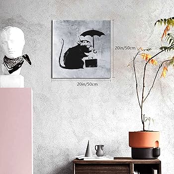 Amazon.co.jp: バンクシー Banksy ネズミ アートパネル アート