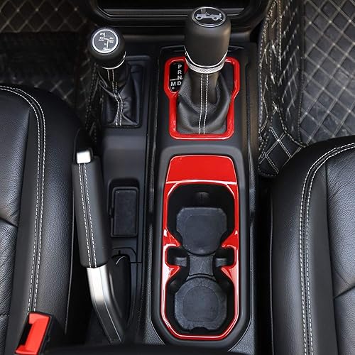 Miniatura 3 de Voodonal para JL 4WD, pomo de palanca de cambios, bisel delantero, portavasos delantero, reposabrazos central, interruptor de bloqueo de agujero,