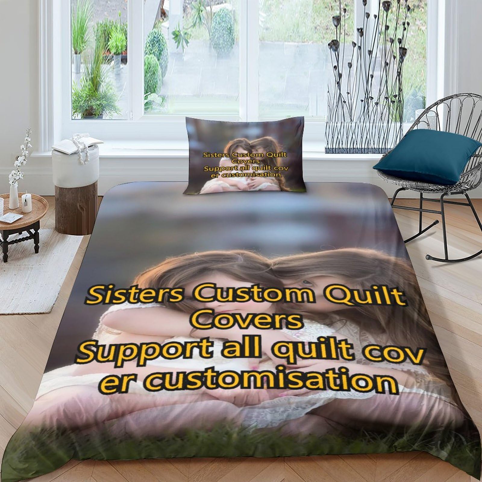 Housse de couette avec fermeture éclair pour un lit sur mesure facile
