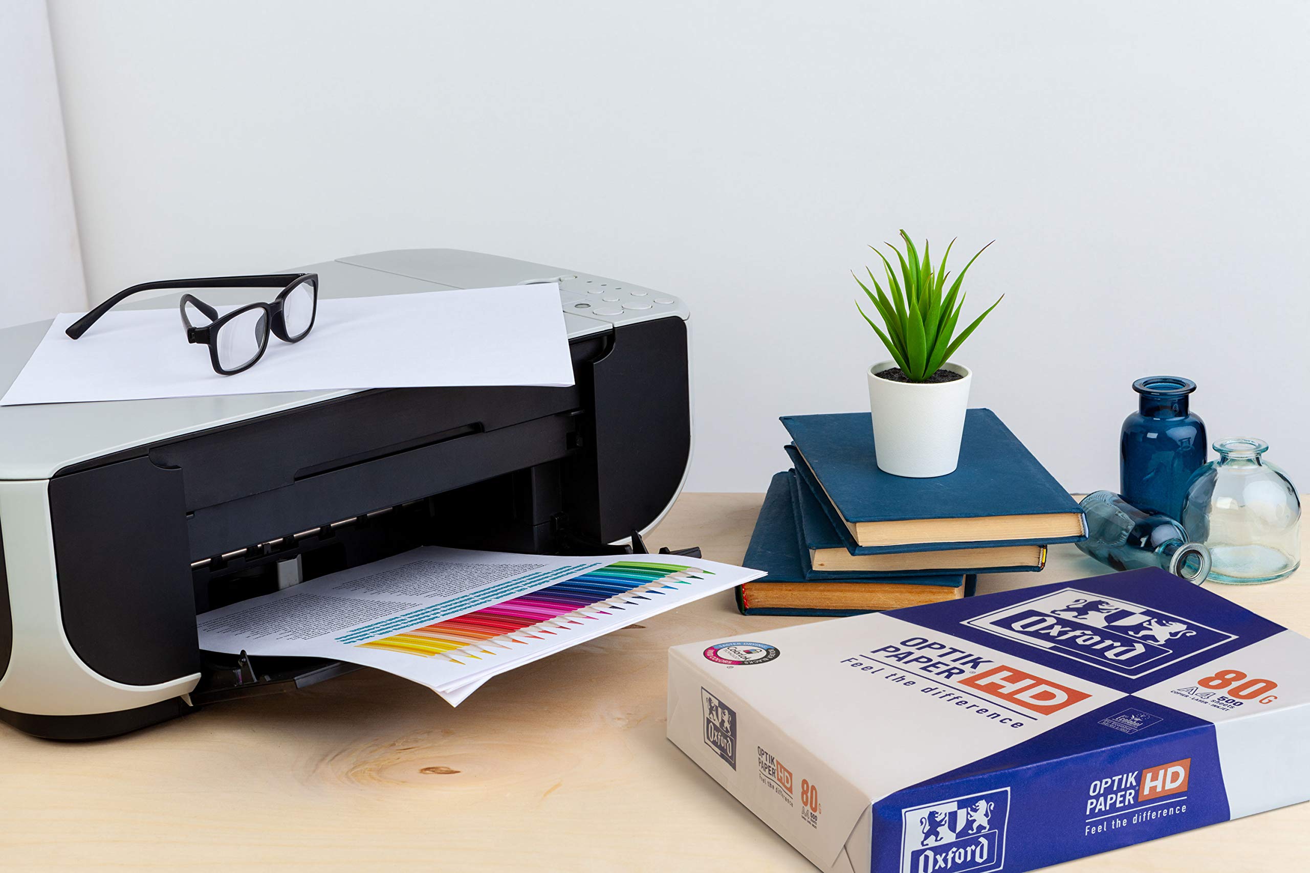 Papier Multiusage Oxford A4 80g/m² - Blanc - 500 Feuilles - Pour Imprimante Laser & Jet D'encre