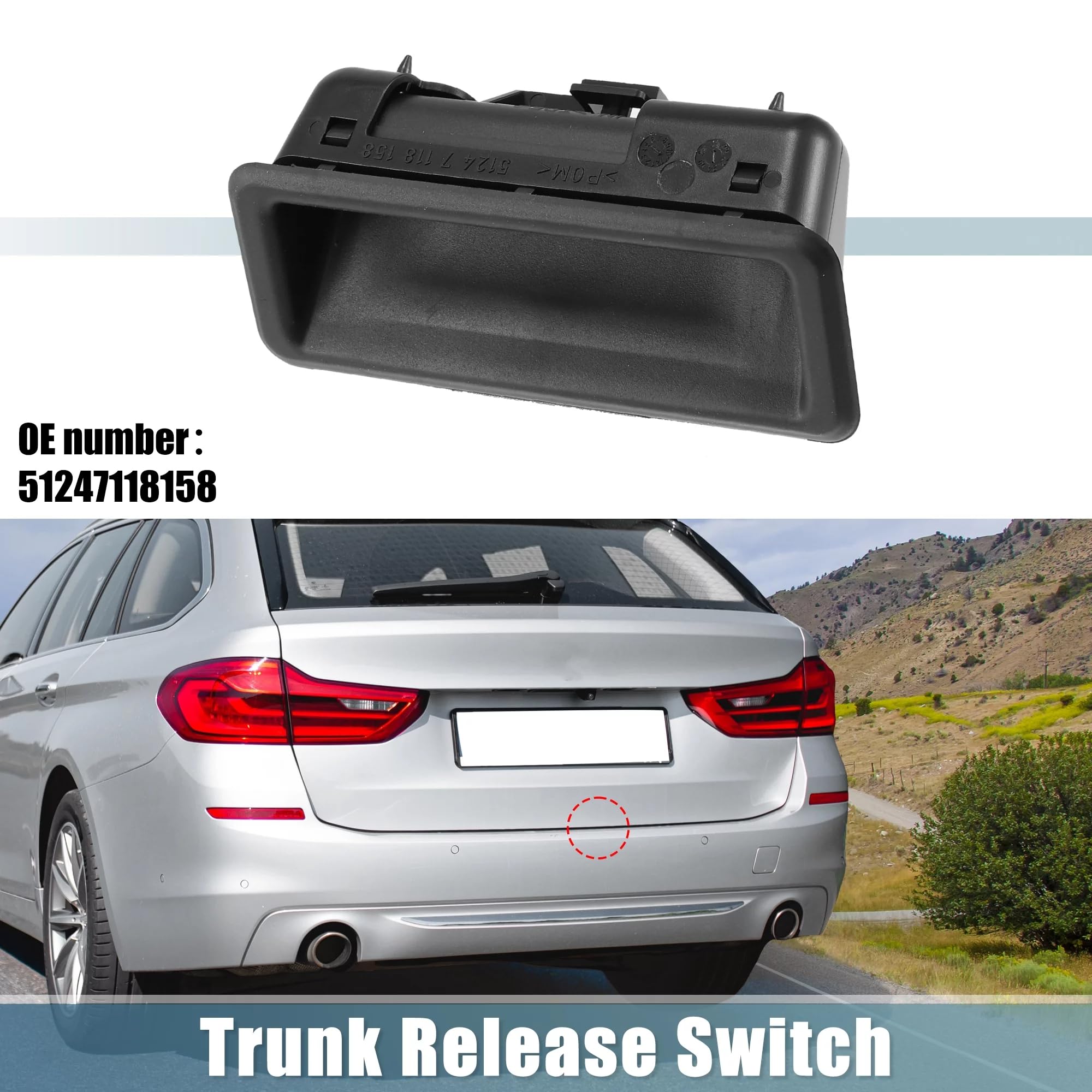 Sostituzione Pulsante Interruttore Baule Posteriore per BMW E90 F30 E60 F10 F11 E84 F22 F23 F25 E81 E82 F01 F32 X1 X3 Z4, Serie 1 2 3 4 5 6 7