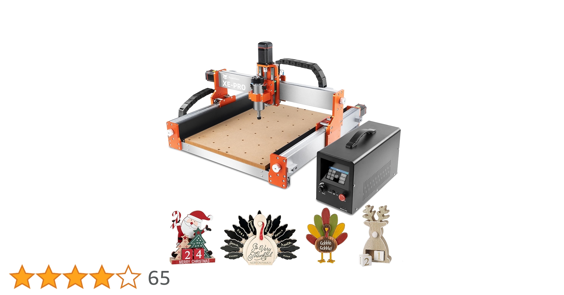 FoxAlien CNC Router Machine XE-PRO, 300W Spindle 3-Axis Engraving