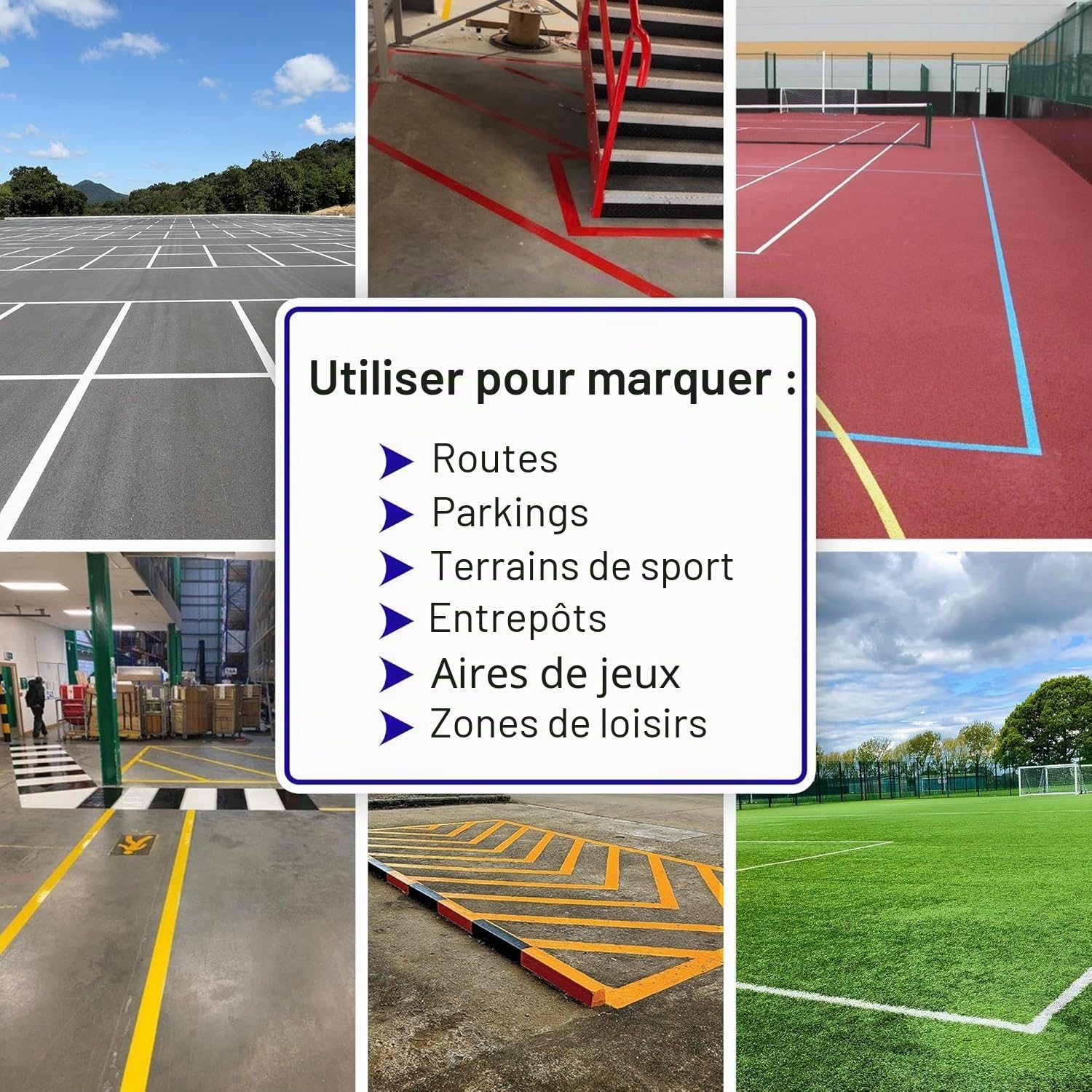Aerosol Solutions Linemarker Green Marking Spray 750 ml (6 Pack) - Quick Drying Floor Marking Paint for Roads, Car Parks, Warehouses & Sports Fields