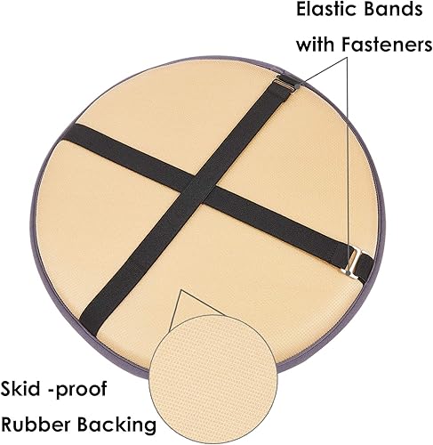 Miniatura 4 de Big Hippo Almohadillas para silla, cojín de espuma viscoelástica para asiento de silla, respaldo de goma antideslizante, cojines redondos gruesos