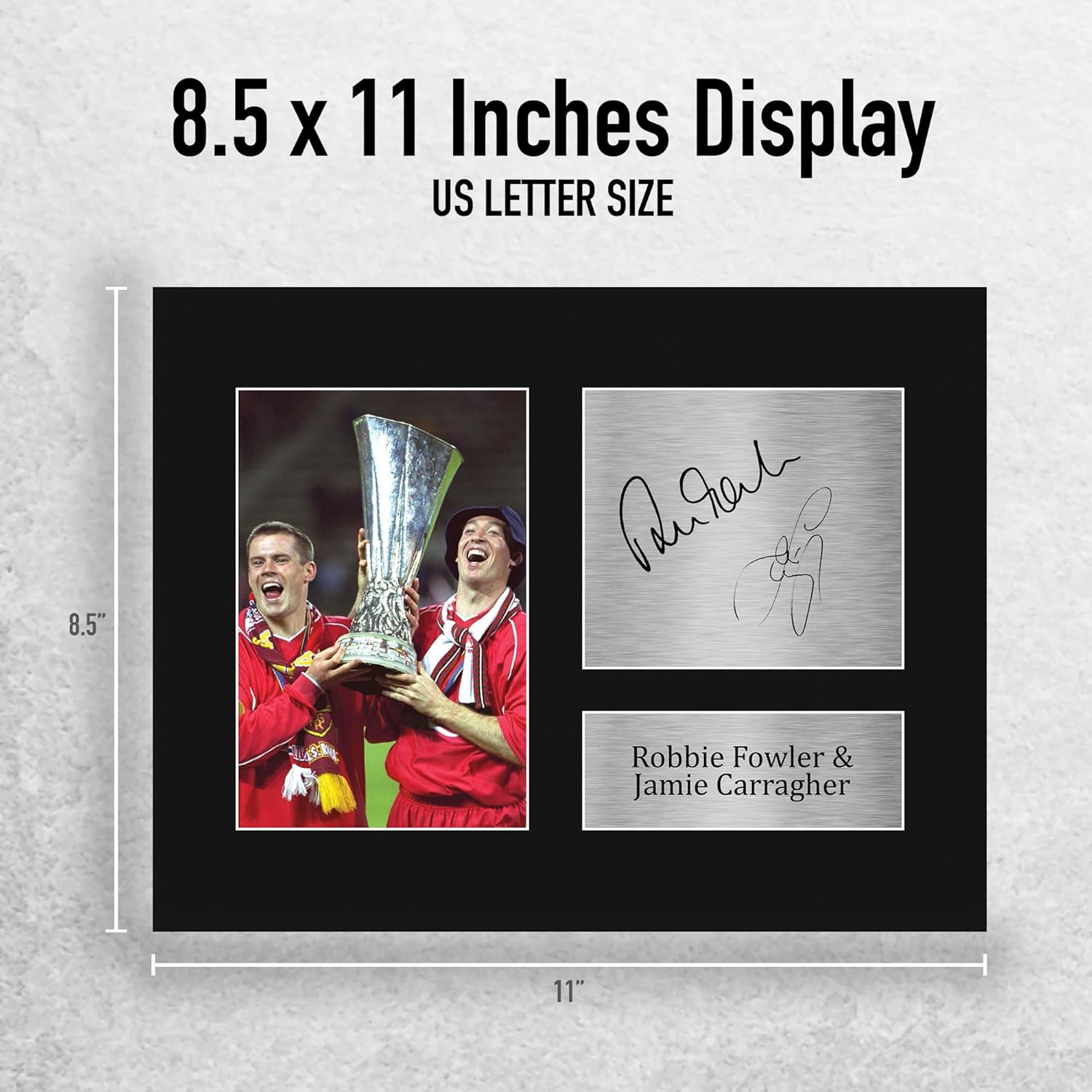 HWC Trading Robbie Fowler Jamie Carragher Liverpool Gifts Printed Signed Autograph Picture for Soccer Fans and Supporters - US Letter (ID-007872)