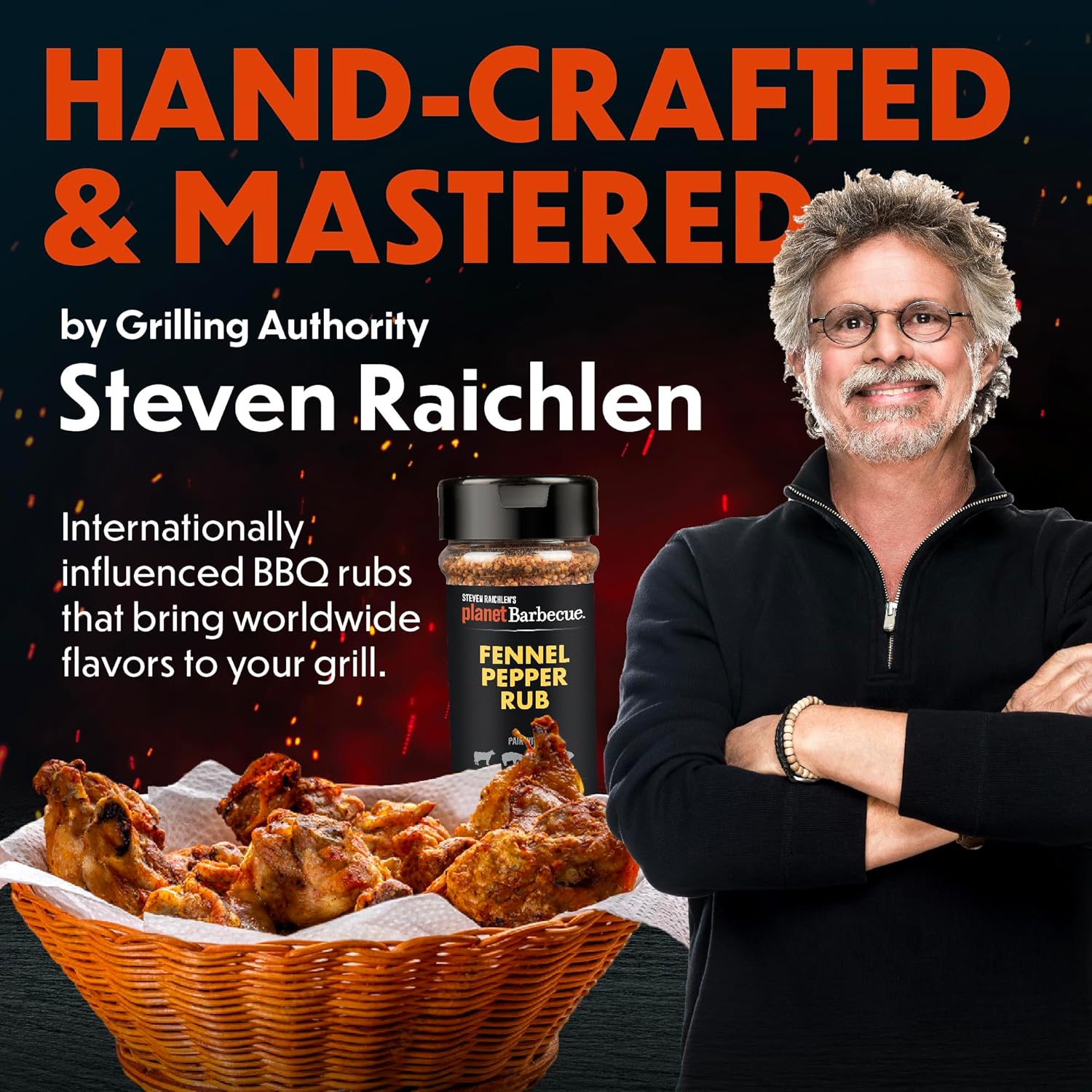 Steven Raichlen's Planet Barbecue Gourmet BBQ Rubs & Spices Gift Box 3 Pack- Grill Seasonings Set with International Flavors- Summer Cookout Essential - Image 3