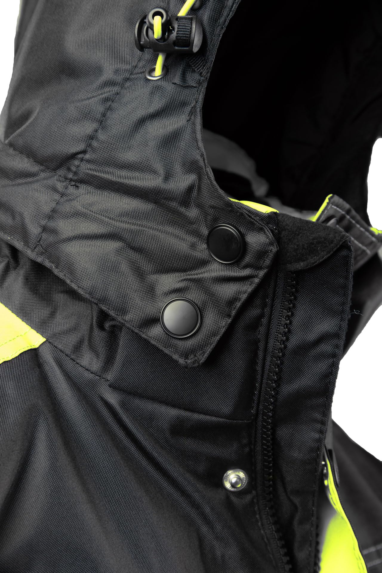 Arbeitsjacke Herren Winter wasserdicht warm gefüttert – reflektierende Warnschutzjacke mit Kapuze – robuste Winterarbeitsjacke Männer für Arbeit Baustelle Lager - mit vielen Taschen & Reißverschluss