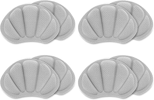 Miniatura 7 de 8Pcs Mesh Adhesive Heel Grips Inserts, Back of Heel Cushion Pads for Boots, Loose Shoes Too Big, Reusable Heel Guards Liners for Women Men, Anti