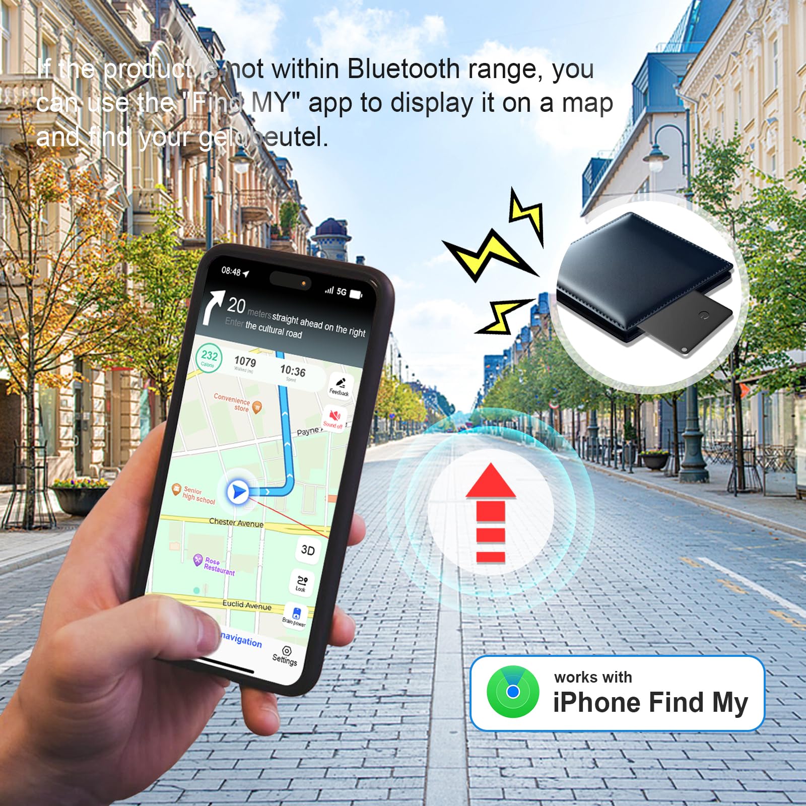 Tarjeta de rastreador de monederos, 2 unidades, buscador de billetera recargable, Find My (solo iOS), rastreador de teléfono móvil, IP67 resistente al agua, clasificador de objetos para