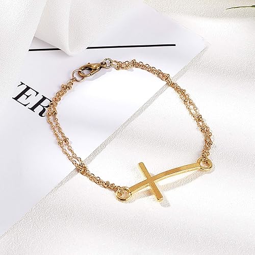 Miniatura 4 de CHGCRAFT 60 dijes de conector de aleación cruzada lateral de 3 colores para manualidades, pulseras, collares, joyas, manualidades, 1.535 x 0.669 x