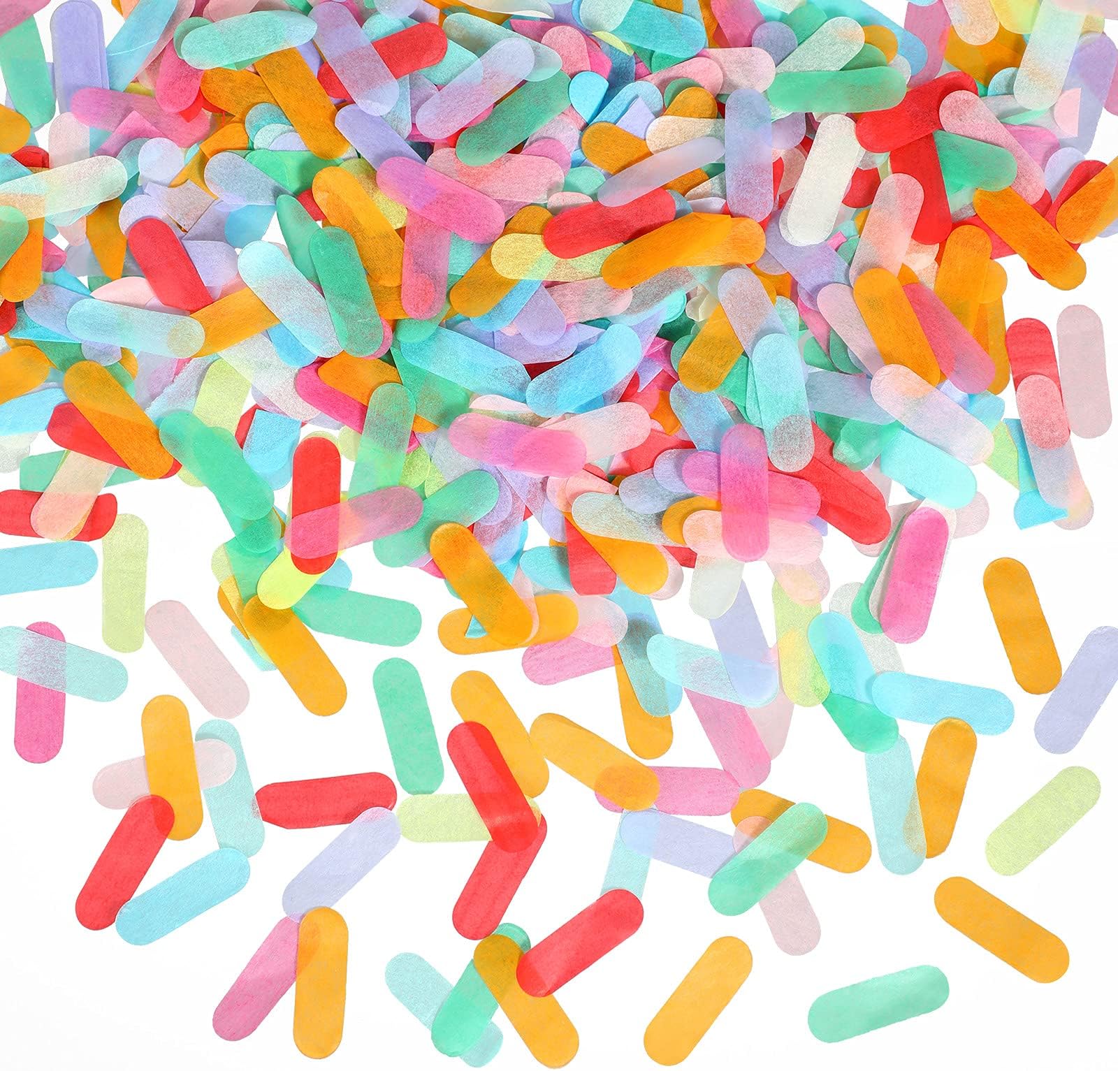 CivanerRainbow Confetti Sprinkles - Tissue Paper Table Decorations for Birthday, Weddings, Baby Showers - Cake Decor and Packaging