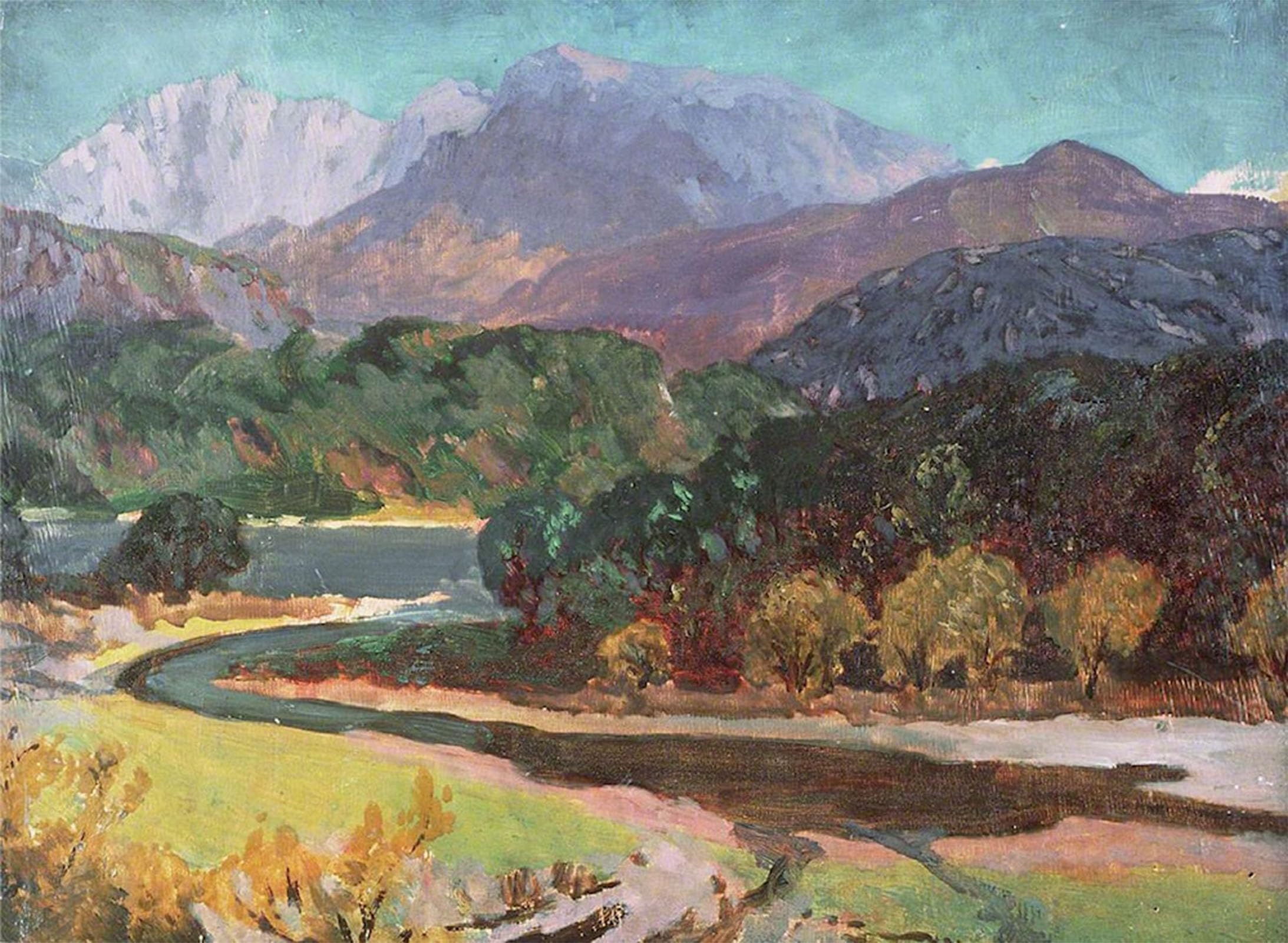 POSTERIIk Famous Modern Artwork Art Mural the Snowdon Horseshoe by Christopher Williams Oil Paintings Pictures for Home Decor 60x90cm