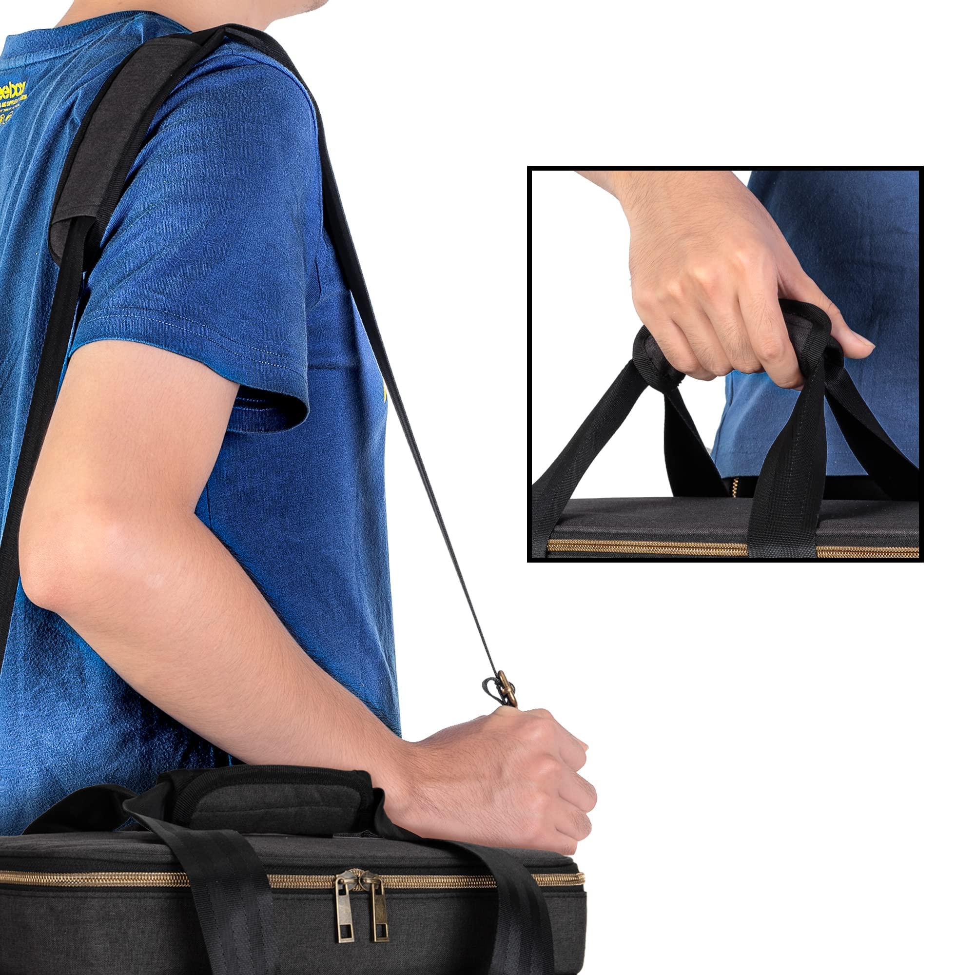 Trunab Borsa da Viaggio per Console Compatibile con Xbox Series X, Borsa a Doppio Strato con Molteplici Tasche per Controller Xbox, Giochi, Cuffie, Cavi, Hard Disk Portatile e Altri Accessori, Nero