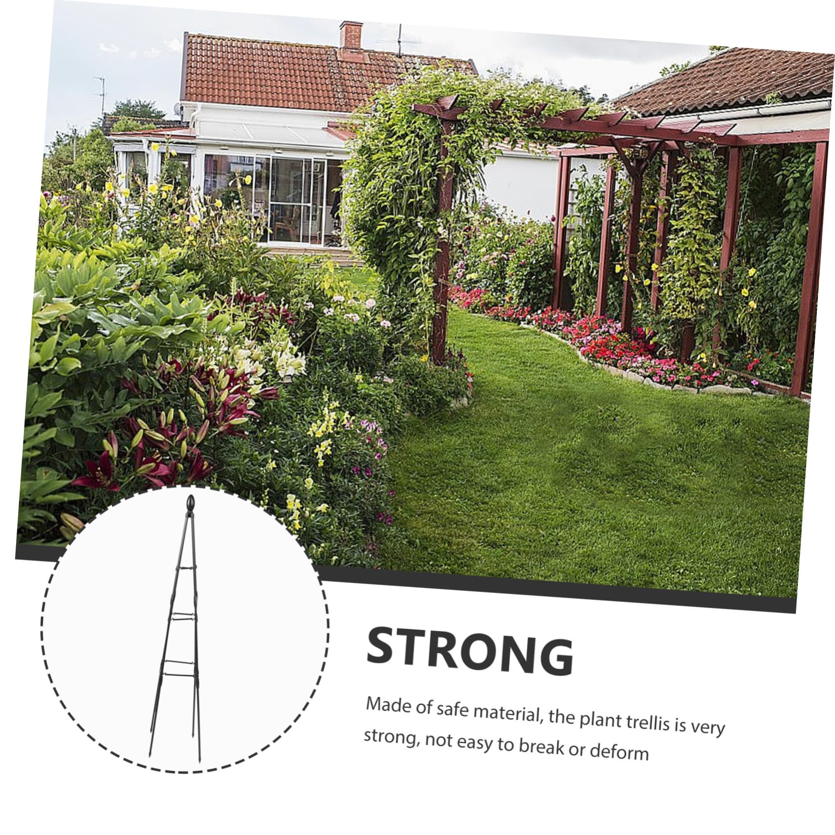 Treillis de Jardin pour Plantes Grimpantes 1 Set en Fer Noir
