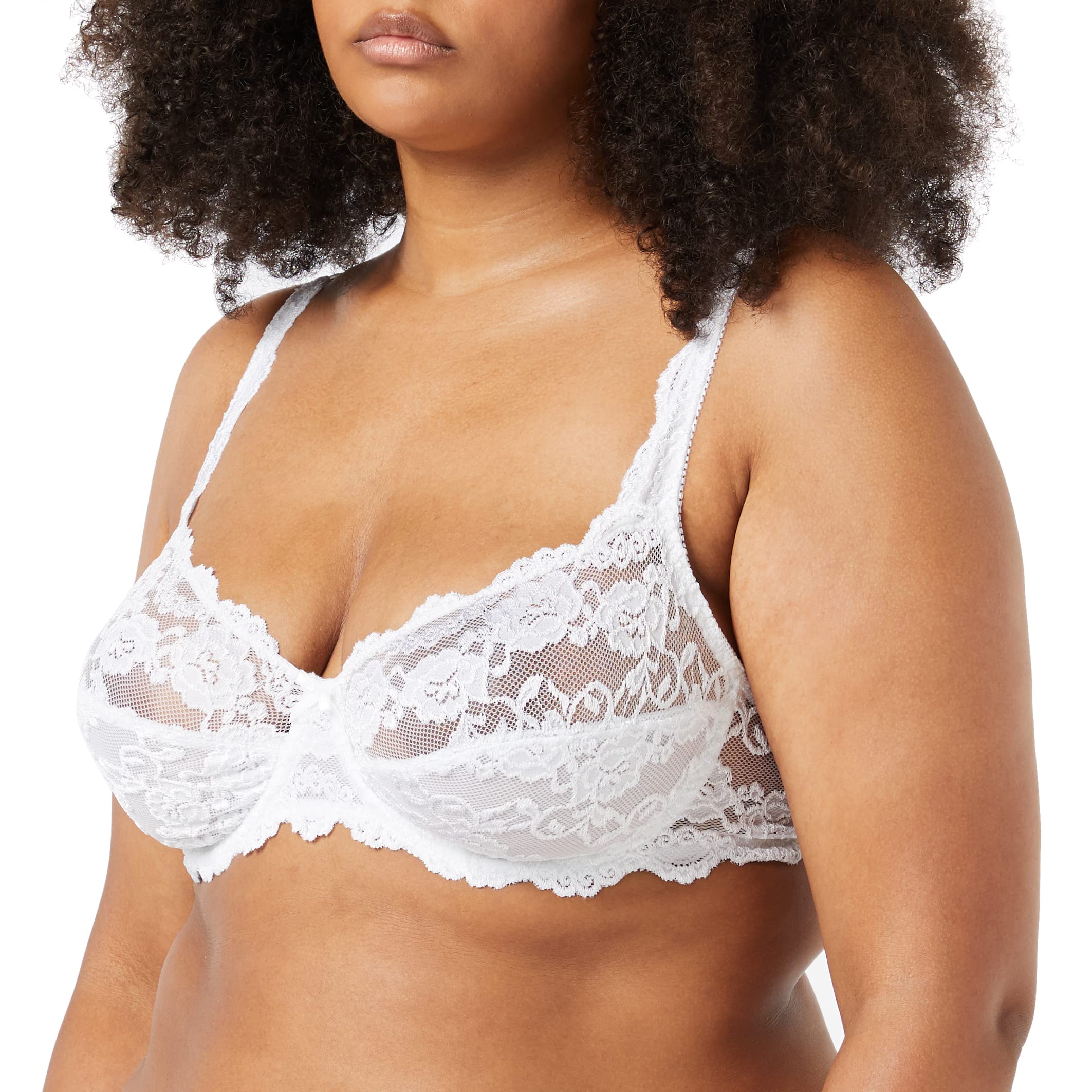 Sassa Women's Bügel-BH24660 Full Cup Plain Everyday Bra, White, 42D (Manufacturer size:95D)