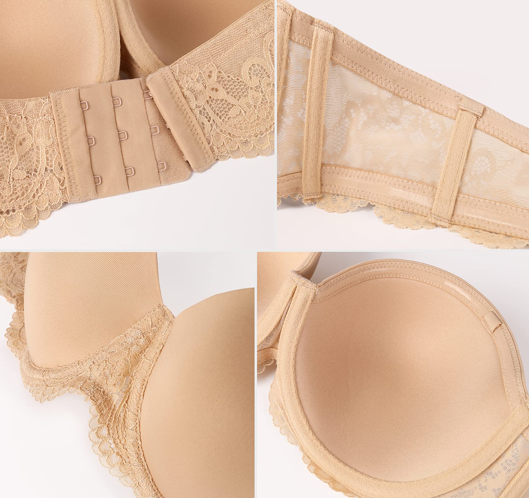 DotVol Femme Soutien-Gorge Grande Taille avec Armature Soutien Complet Bretelle Plusieurs Façons à Porter