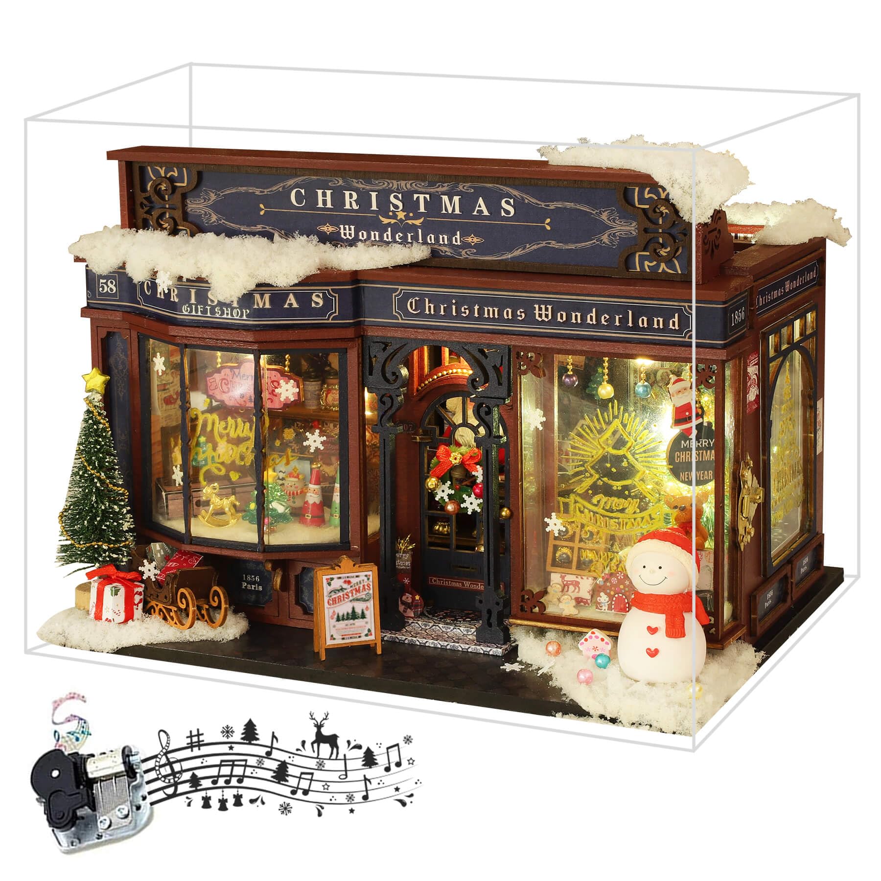 Amazon.com: fifijoy Christmas Miniature Dollhouse Kit, DIY