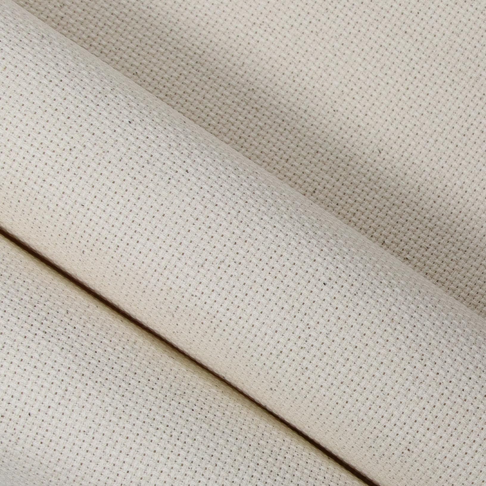 KCS 2 pc of 15" x 18"(38cmx45cm) Counted Cross Stitch Cotton Aida Cloth Needlework Fabric Box (Oatmeal, 14CT)