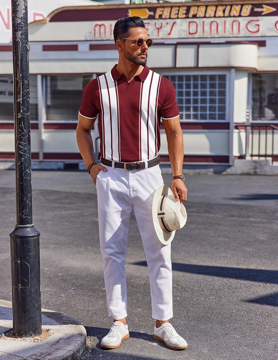 COOFANDY Mens Polo Shirts Short Sleeve Casual Knit Polo Shirt Vintage Golf T Shirts Old Money Tops - Image 6