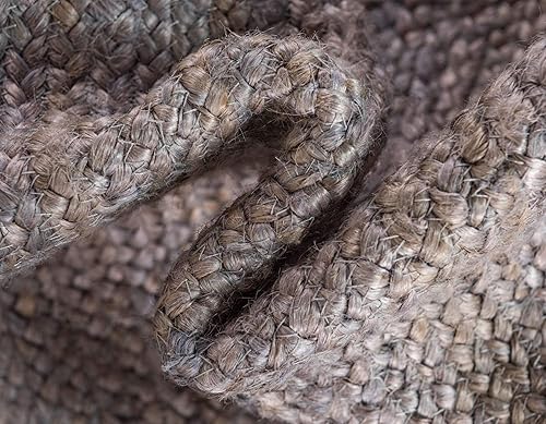 Miniatura 7 de Unique Loom Alfombra trenzada de la colección de yute - Dhaka (2 pies 7 pulgadas x 6 pies 1 pulgada, color gris)