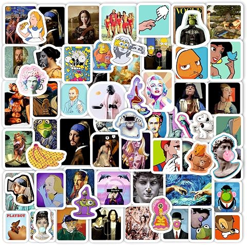 Pop Culture 111 Pcs Stickers - Vinyl, Waterproof, Scratch Resistant, Art History