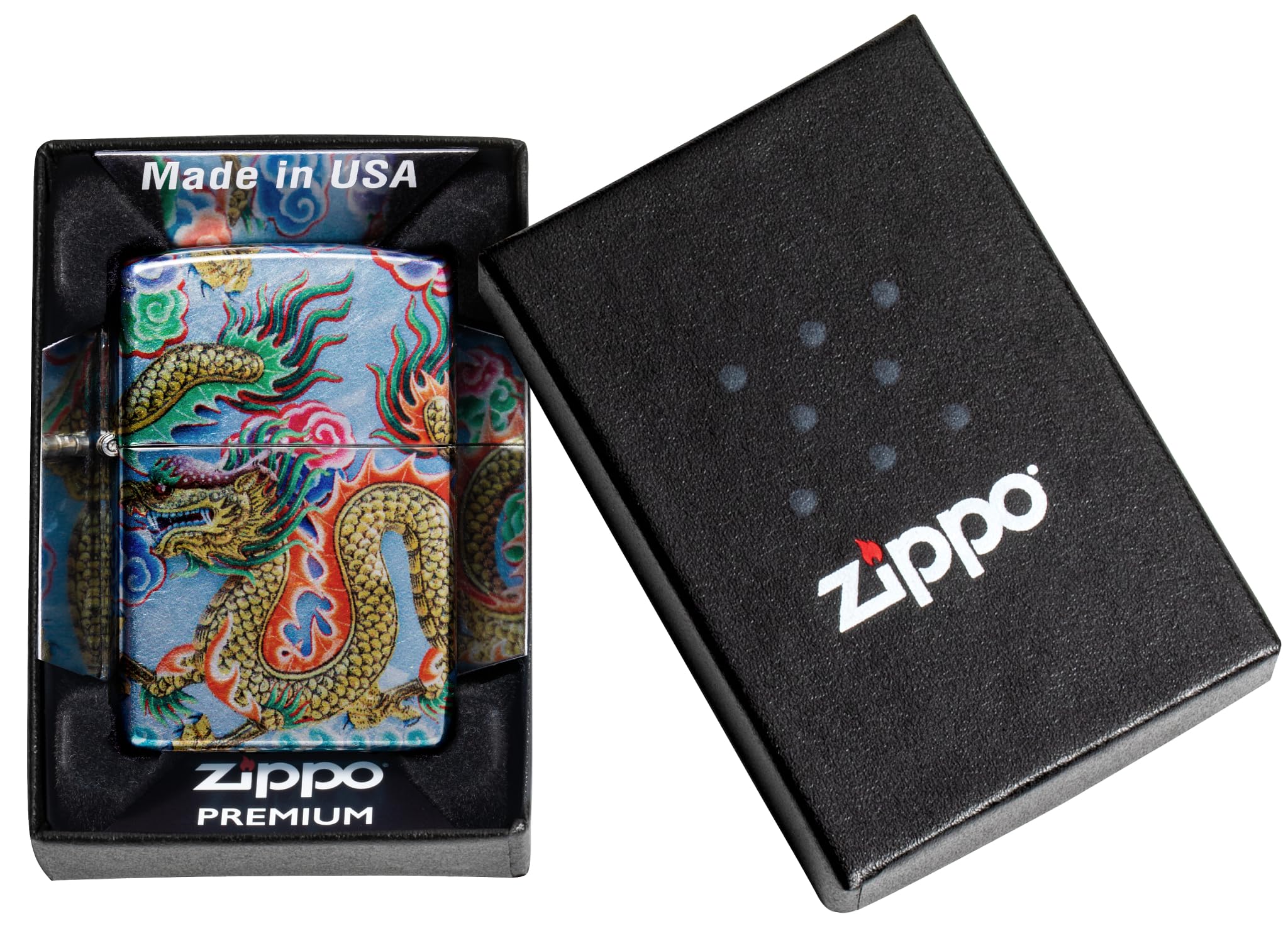Zippo Benzin-Feuerzeug Color Dragon Design 60006581, unbefüllt