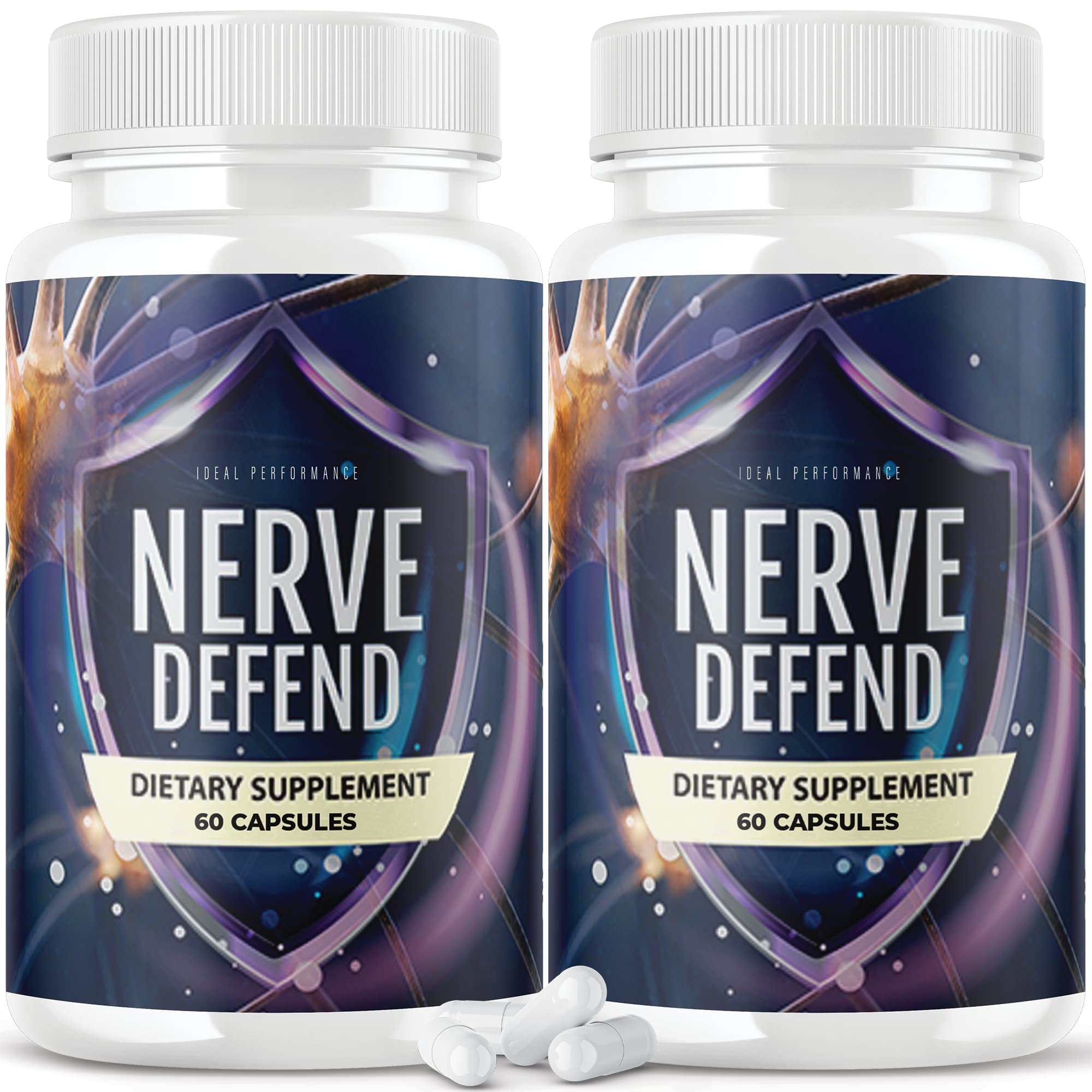IDEAL PERFORMANCE (2 Pack) Nerve Defend Capsules (120 Capsules)