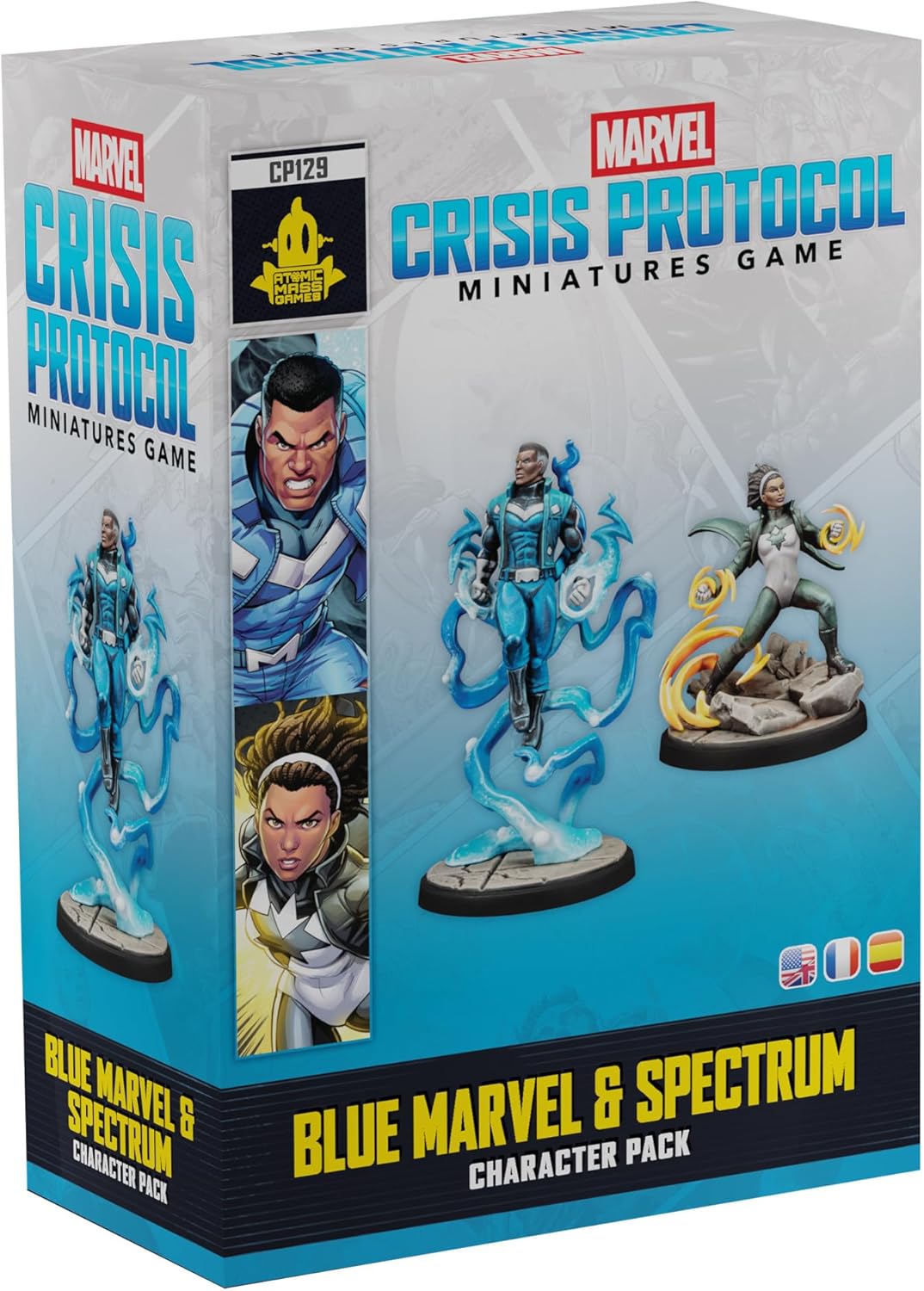 Asmodee Marvel: Crisis Protocol Blue Marvel & Spectrum Character Pack - Features The Mighty Avengers Affiliation & Leadership Ability, Tabletop Superhero Game, Ages 14+, 2 Players, 90 Minute Playtime