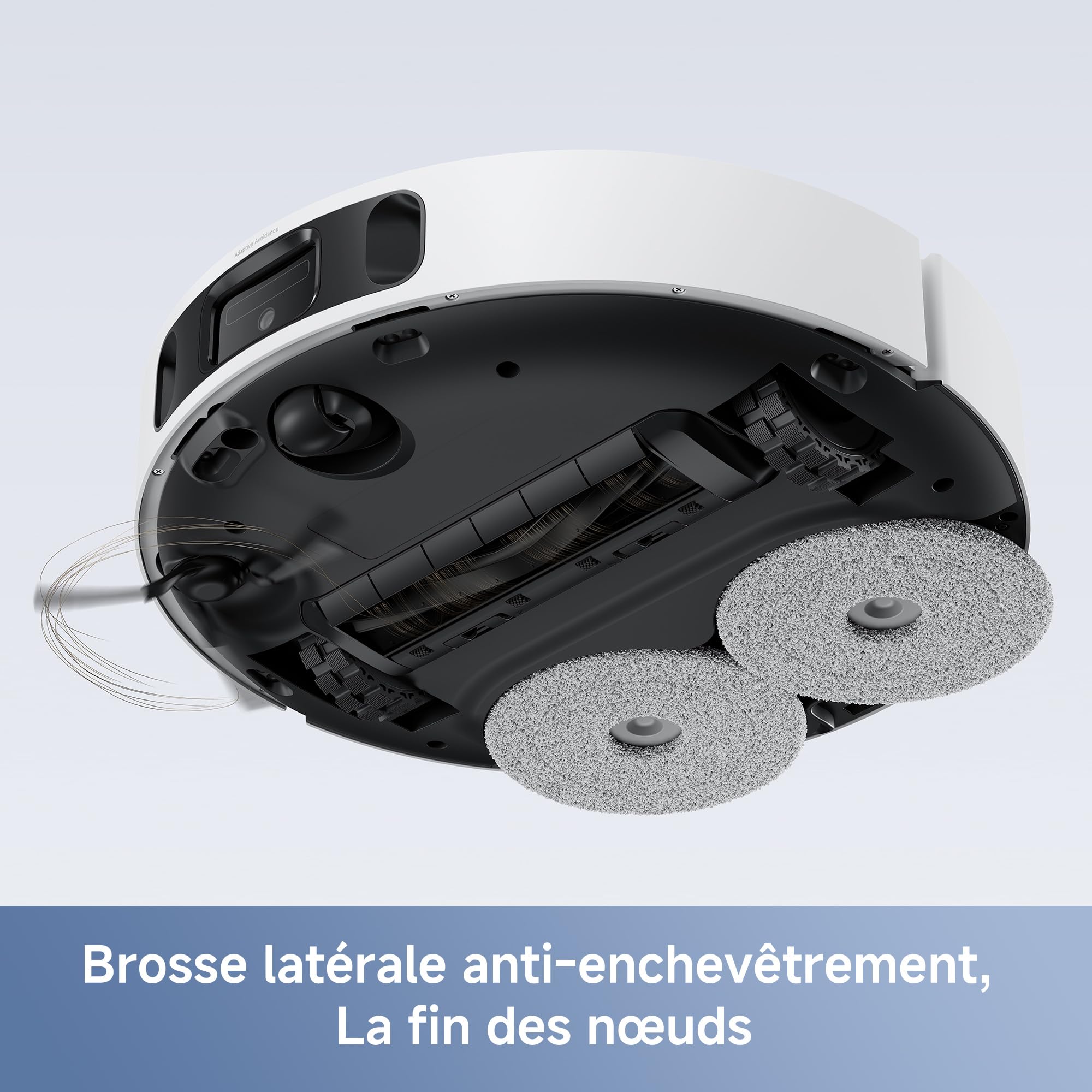 Mova E40 Ultra Robot aspirateur et Laveur à vidage Auto avec Aspiration de 19 000 Pa, Technologie de Lavage MaxiReach, Brosse latérale Anti-nœuds, Base Tout-en-Un, 75 Jours de Nettoyage Autonome