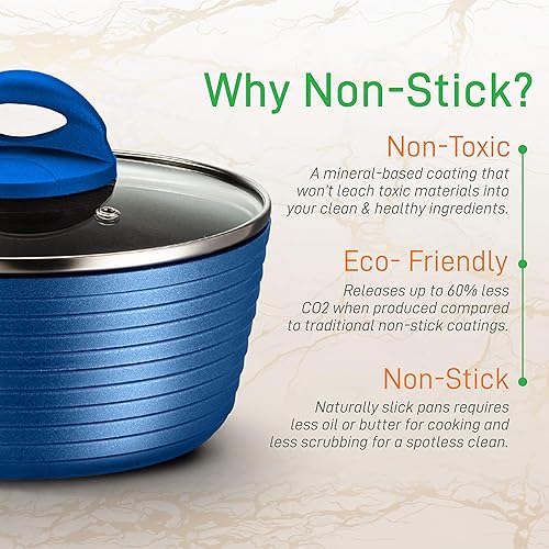 Miniatura 4 de Juego de utensilios de cocina antiadherentes de 12 piezas, sin PTFEPFOAPFOS, resistente al calor, ollas de cocina, juego de ollas de cocina gris