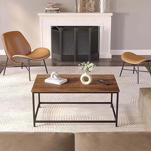 SAYGOER Juego de nogal mesas de centro y mesas auxiliares