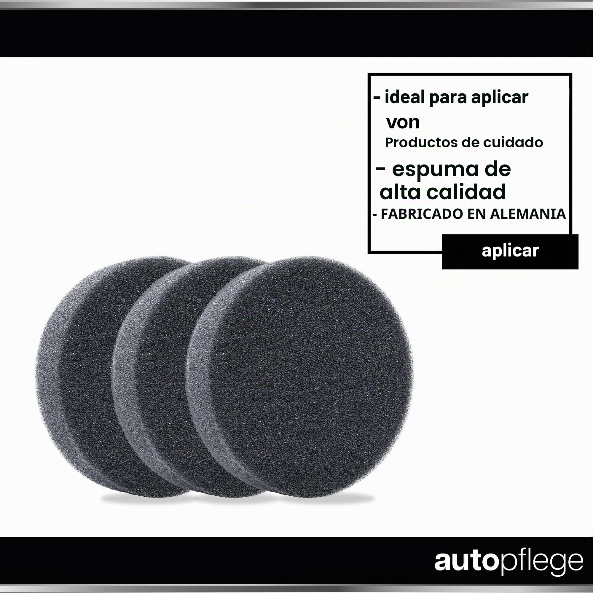 autopflege Juego de refrescadores de plástico para coche para interior y exterior | Meguiar's Ultimate Black Plastic Restorer + 3 x almohadillas aplicadoras + paño de pulido | Cuidado de plástico para
