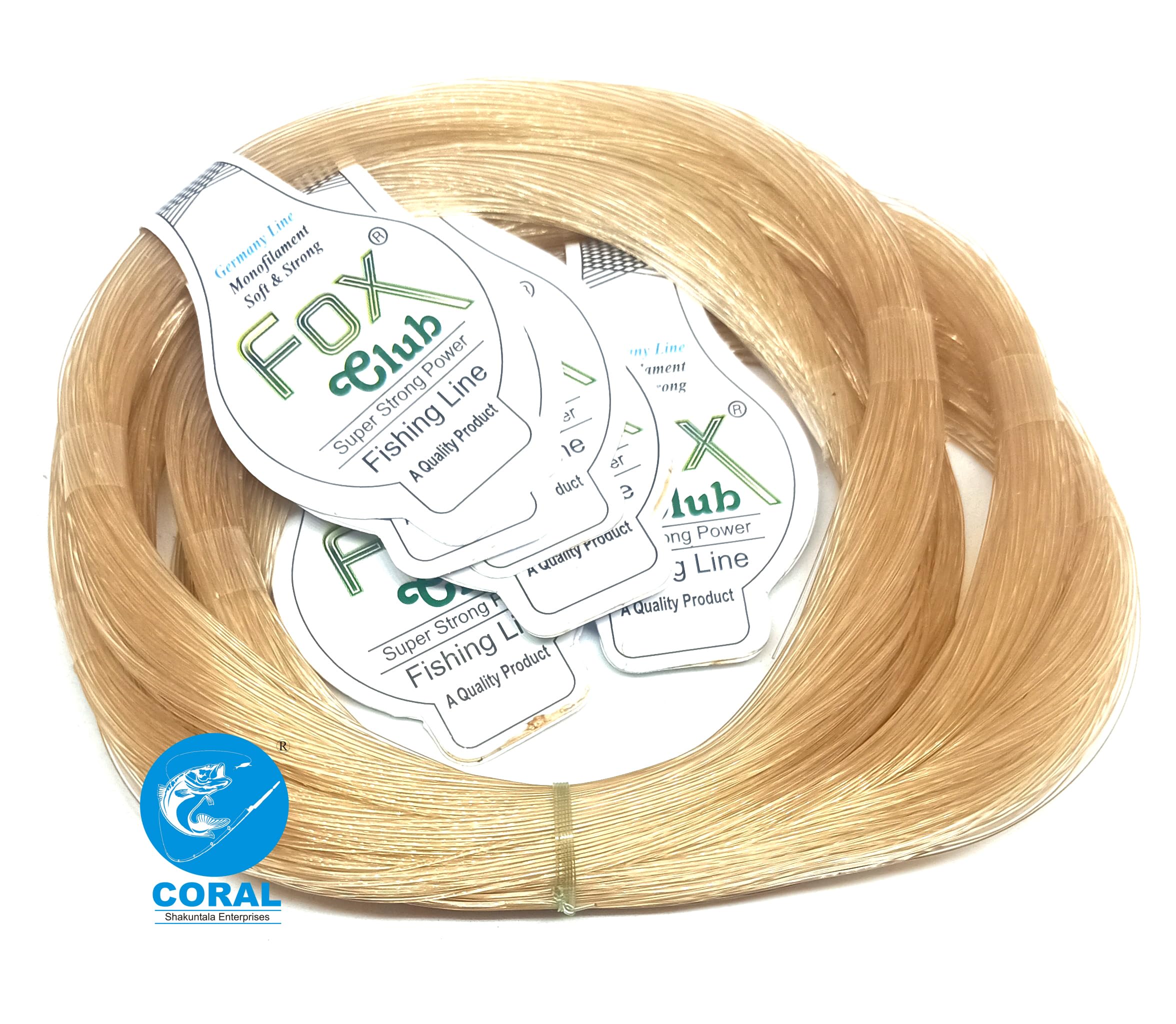 Coral - Fox Club Dia 0.50mm Length 50X6=300 Meter Tested 20.8kg Fishing Monofilament Line Soft and Super Strong Power Knot Strength Guaranteed Germany line 3