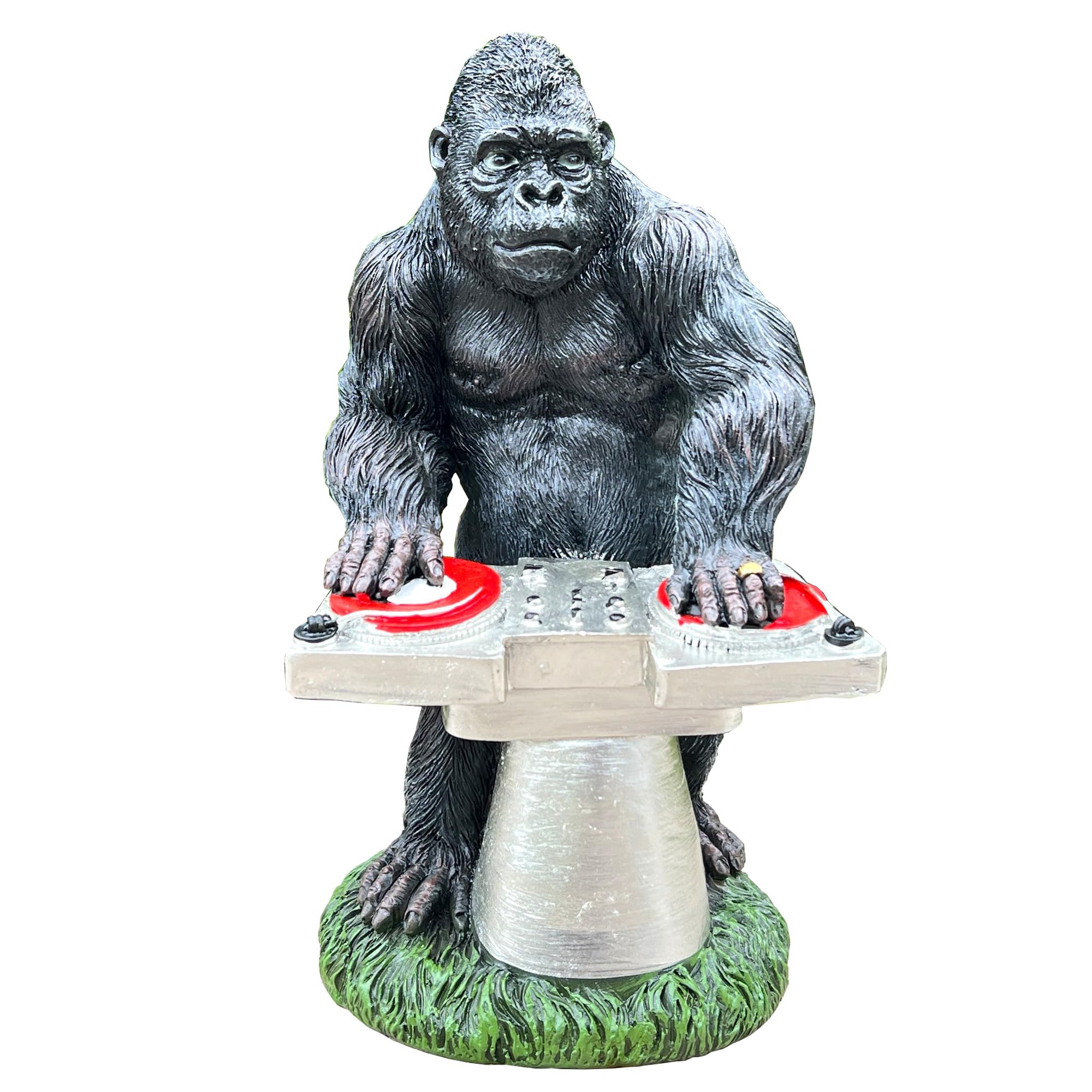 Alfie Francis Black 25Cm Tall Dj Gorilla Ornament Figurine Sculpture Statue Home Decor Garden Outdoor Monkey