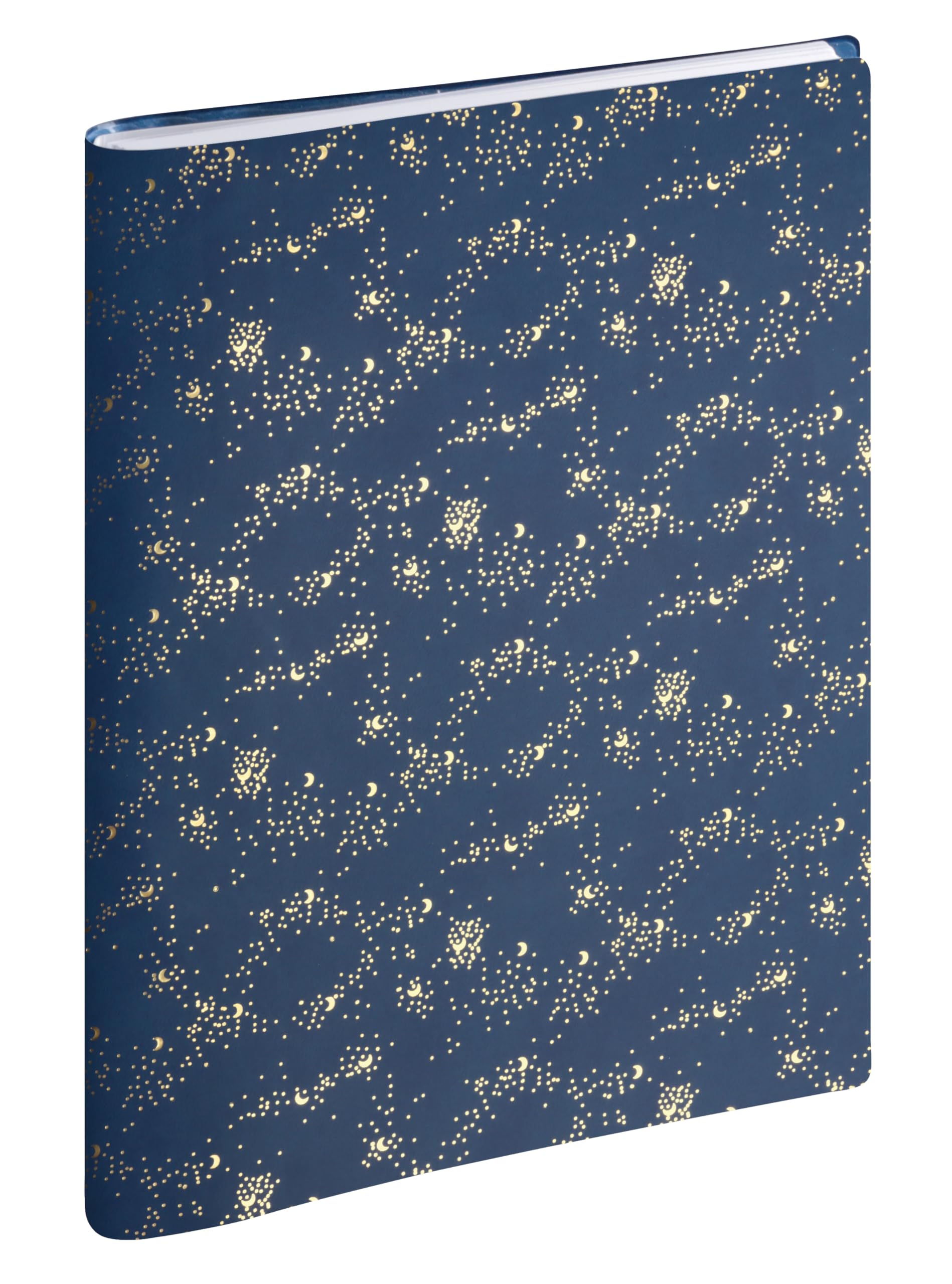 Exacompta - 206272E - SAD 20S Méline Desk Diary - 15 x 21 cm - Week to View 16 Months - September 2023 to December 2024 - Colour Blue Confetti Silver