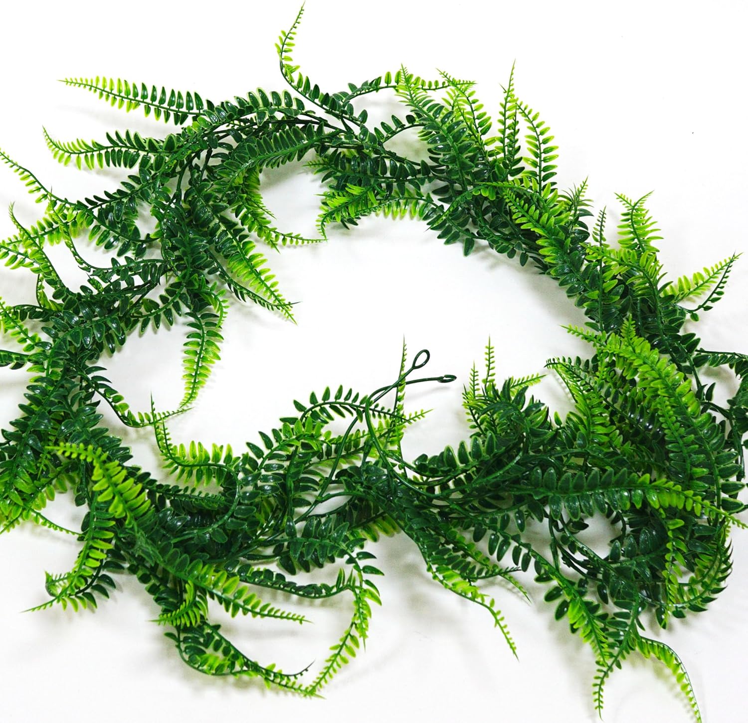 3pcs 6ft. Artificial Boston Ferns Greenery Garland Nature Green Faux Vines for Table Home Wedding Decoration