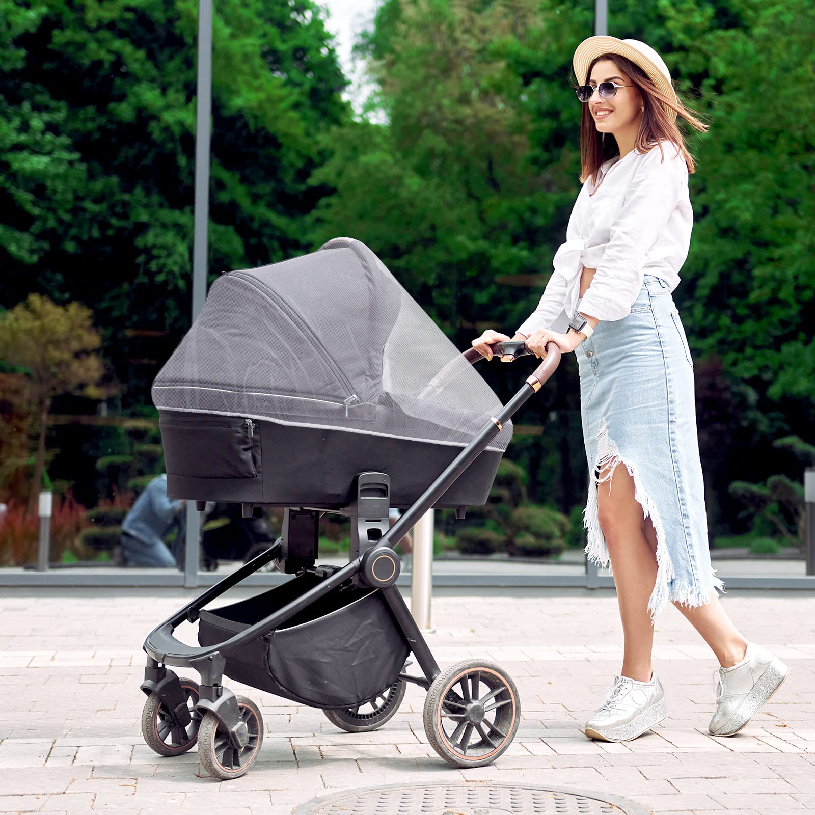 LEMESO Zanzariera Passeggino Universale per Carrozzina, Seggiolino Auto, Letto Ombrello, Protezione Insetti per Neonati, Bambini